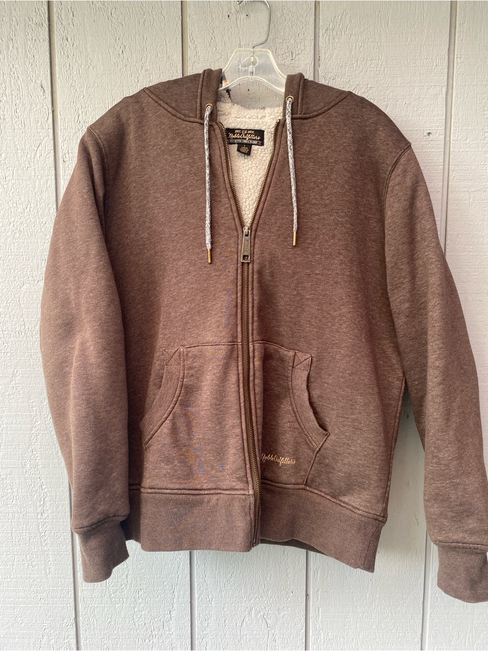 Noble Outfitters Brown Sherpa Zip-Up Hoodie